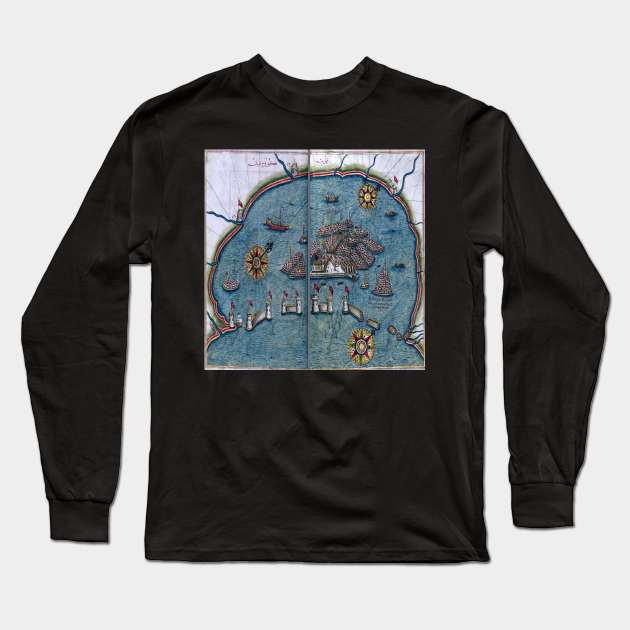 Venice in a manuscript, Long Sleeve T-Shirt by TrvlAstral